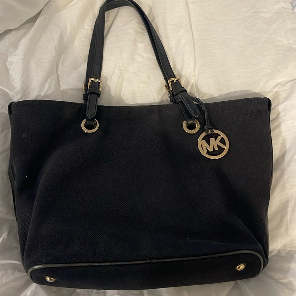 Michael Kors Black Canvas Tote